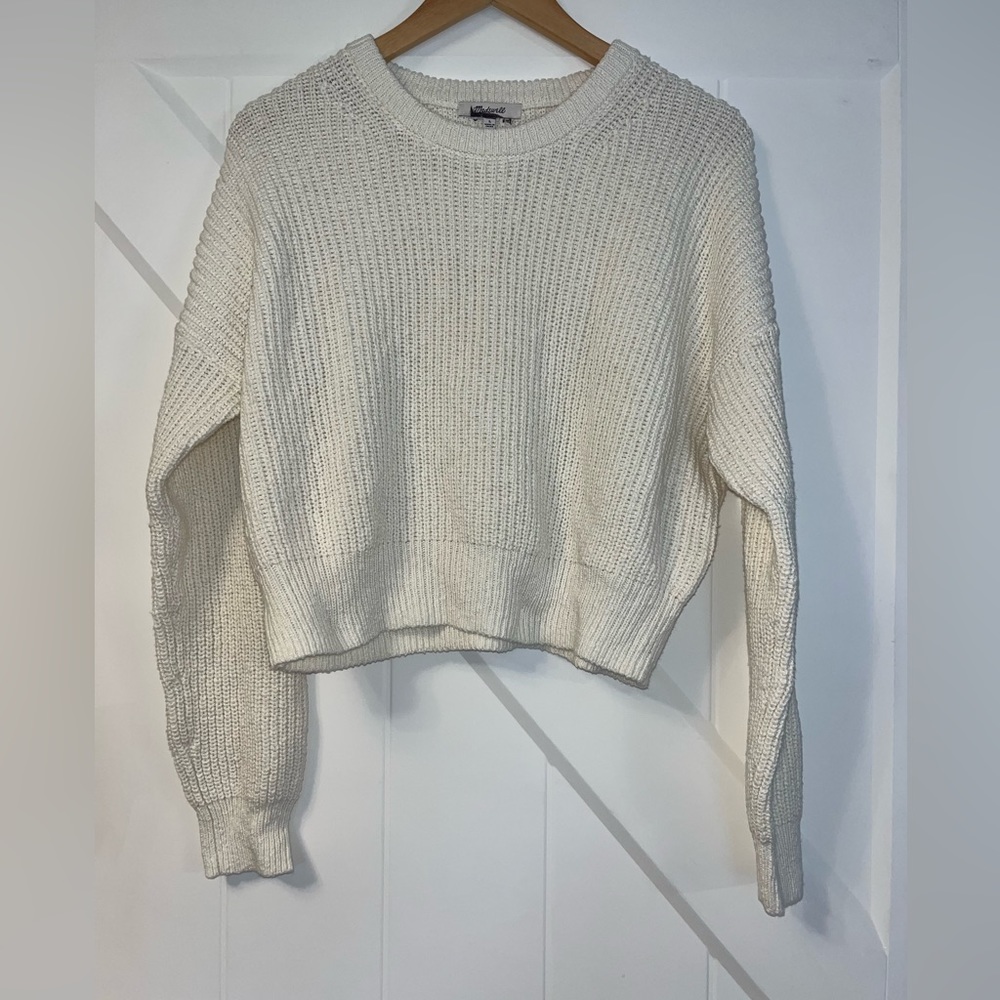 Madewell Textural Knit Pullover Sweater NJ834 Ivory L